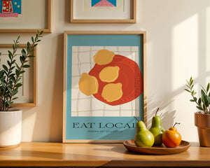 Eat Local Citrus Plate Plakat - 21 x 29.7 cm - Nellastore