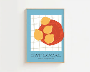 Eat Local Citrus Plate Plakat - 21 x 29.7 cm - Nellastore