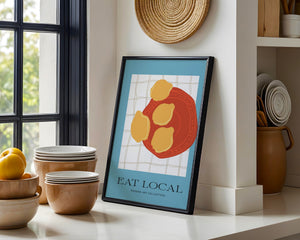 Eat Local Citrus Plate Plakat - 21 x 29.7 cm - Nellastore