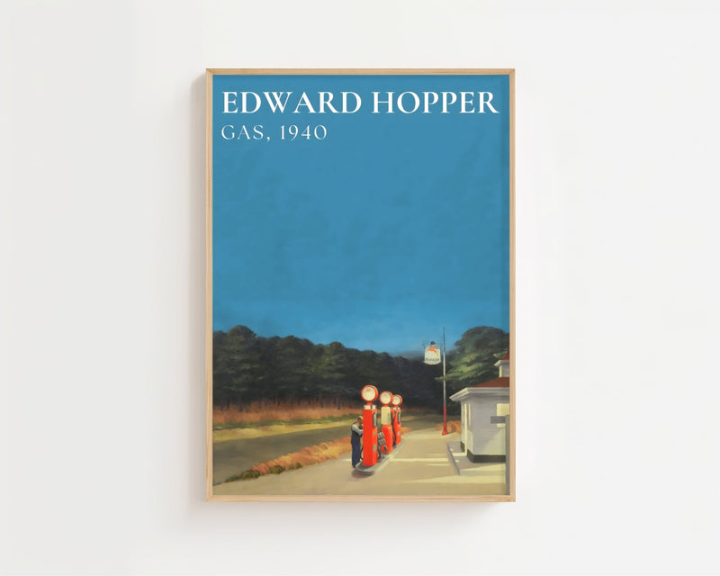 Edward Hopper - Gas Plakat - 21 x 29.7 cm (A4) - Nellastore
