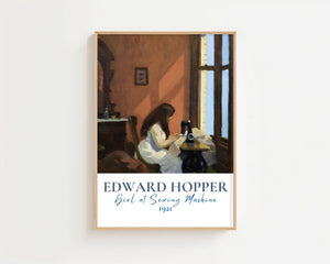 Edward Hopper - Girl At Sewing Machine Plakat - 21 x 29.7 cm (A4) - Nellastore