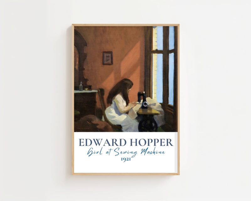 Edward Hopper - Girl At Sewing Machine Plakat - 21 x 29.7 cm (A4) - Nellastore