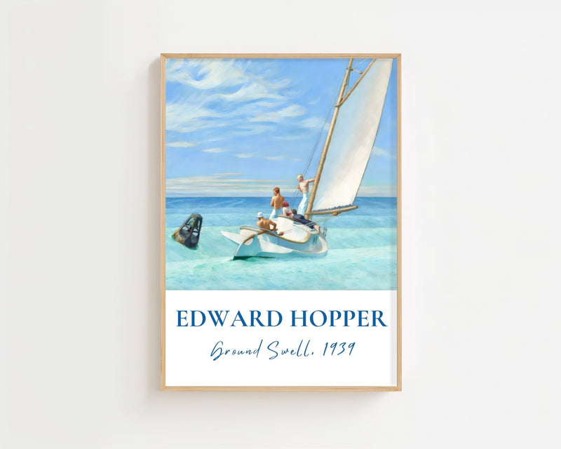 Edward Hopper - Ground Swell Plakat - 21 x 29.7 cm (A4) - Nellastore