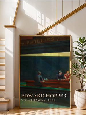 Edward Hopper - Nighthawks Plakat - 21 x 29.7 cm (A4) - Nellastore