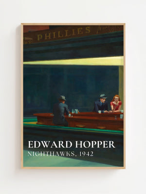 Edward Hopper - Nighthawks Plakat - 21 x 29.7 cm (A4) - Nellastore