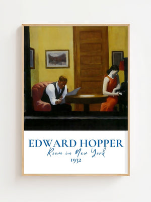 Edward Hopper - Room In New York Plakat - 21 x 29.7 cm (A4) - Nellastore