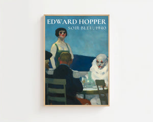 Edward Hopper - Soir Bleu Plakat - 21 x 29.7 cm (A4) - Nellastore