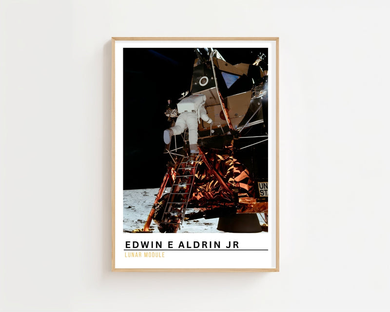 Edwin E Aldrin Jr Plakat - 21 x 29.7 cm (A4) - Nellastore