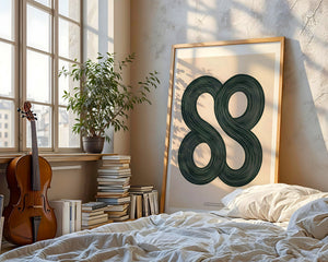 Endless Green Curves Plakat - 21 x 29.7 cm (A4) - Nellastore