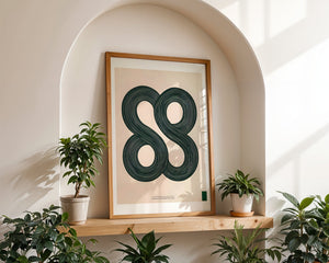 Endless Green Curves Plakat - 21 x 29.7 cm (A4) - Nellastore