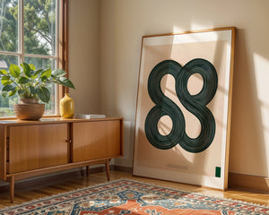 Endless Green Curves Plakat - 21 x 29.7 cm (A4) - Nellastore