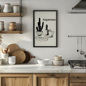 Espresso Cactus Plakat - 21 x 29.7 cm - Nellastore