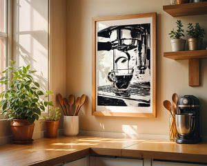 Espresso Machine Plakat - 21 x 29.7 cm (A4) - Nellastore