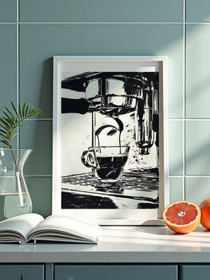 Espresso Machine Plakat - 21 x 29.7 cm (A4) - Nellastore