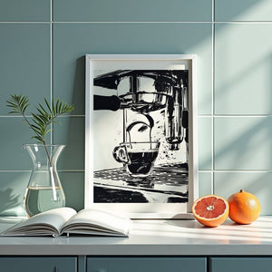 Espresso Machine Plakat - 21 x 29.7 cm (A4) - Nellastore