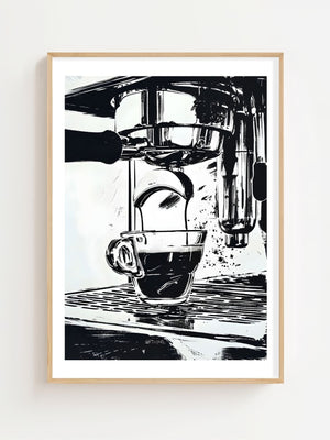Espresso Machine Plakat - 21 x 29.7 cm (A4) - Nellastore