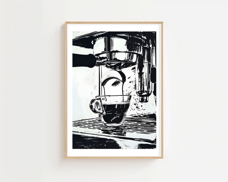 Espresso Machine Plakat - 21 x 29.7 cm (A4) - Nellastore