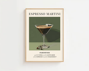 Espresso Martini Plakat - 21 x 29.7 cm (A4) - Nellastore