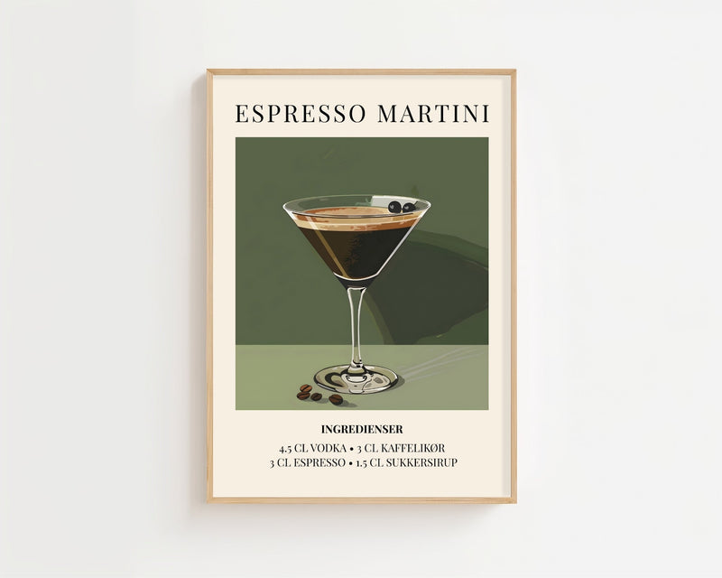 Espresso Martini Plakat - 21 x 29.7 cm (A4) - Nellastore