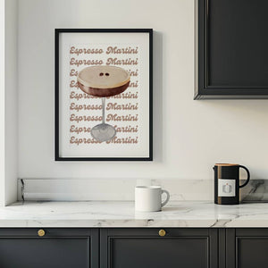 Espresso Martini Typography Plakat - 21 x 29.7 cm (A4) - Nellastore