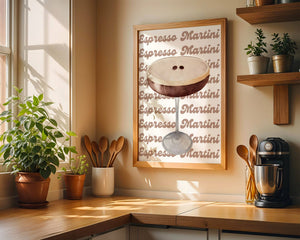 Espresso Martini Typography Plakat - 21 x 29.7 cm (A4) - Nellastore