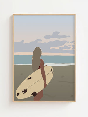 Evening Surf Escape Plakat - 21 x 29.7 cm (A4) - Nellastore