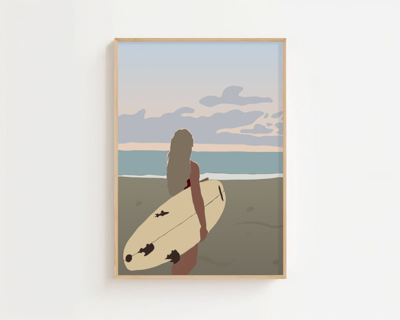 Evening Surf Escape Plakat - 21 x 29.7 cm (A4) - Nellastore