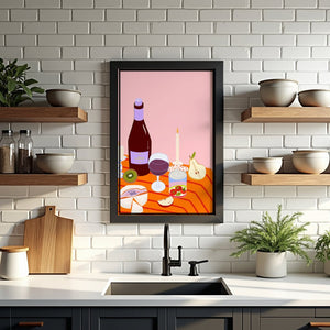 Evening Wine Board Plakat - 21 x 29.7 cm - Nellastore