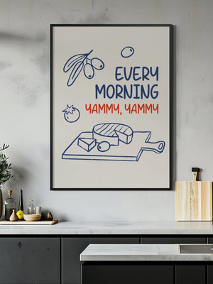 Every Morning Yummy Plakat - 21 x 29.7 cm - Nellastore