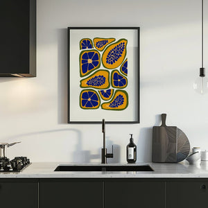 Exotic Papaya Pattern Plakat - 21 x 29.7 cm - Nellastore