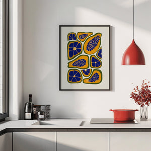 Exotic Papaya Pattern Plakat - 21 x 29.7 cm - Nellastore