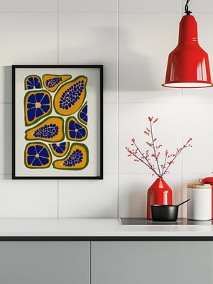Exotic Papaya Pattern Plakat - 21 x 29.7 cm - Nellastore