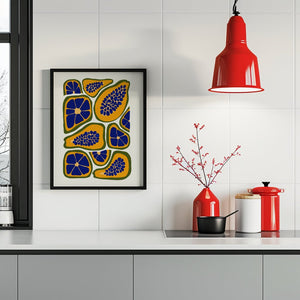 Exotic Papaya Pattern Plakat - 21 x 29.7 cm - Nellastore