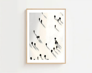 Figures In The Snow Plakat - 21 x 29.7 cm (A4) - Nellastore