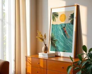 Floating Under The Sun Plakat - 21 x 29.7 cm (A4) - Nellastore