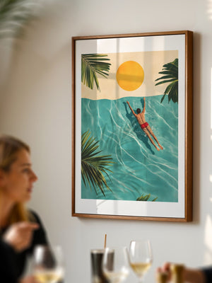 Floating Under The Sun Plakat - 21 x 29.7 cm (A4) - Nellastore