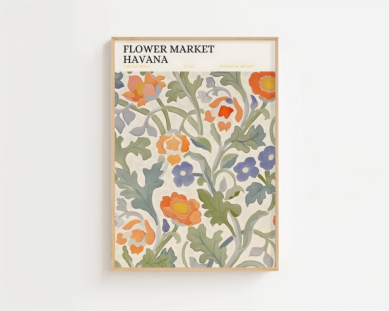 Floral Meadow Plakat - 21 x 29.7 cm (A4) - Nellastore
