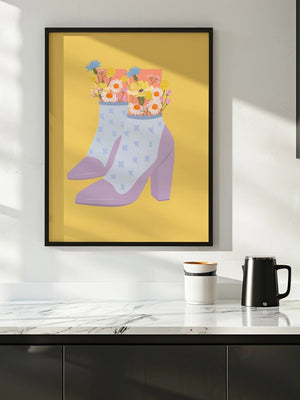 Flower Heels Plakat - 21 x 29.7 cm - Nellastore