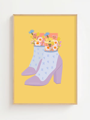 Flower Heels Plakat - 21 x 29.7 cm - Nellastore