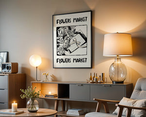 Flower Letter Plakat - 21 x 29.7 cm - Nellastore