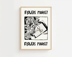 Flower Letter Plakat - 21 x 29.7 cm - Nellastore