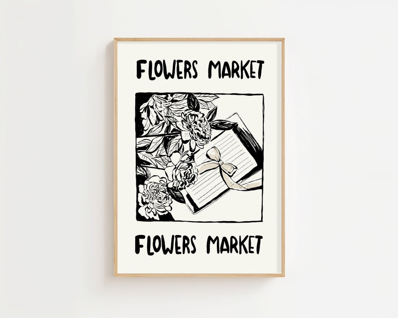 Flower Letter Plakat - 21 x 29.7 cm - Nellastore