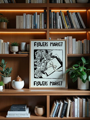 Flower Letter Plakat - 21 x 29.7 cm - Nellastore
