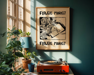 Flower Letter Plakat - 21 x 29.7 cm - Nellastore