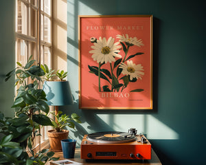 Flower Market Bilbao Plakat - 21 x 29.7 cm (A4) - Nellastore