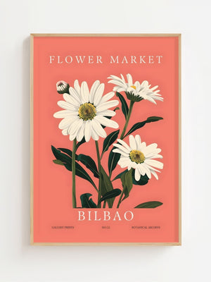 Flower Market Bilbao Plakat - 21 x 29.7 cm (A4) - Nellastore
