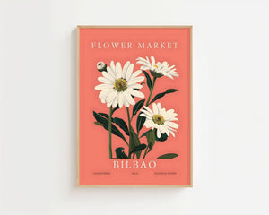 Flower Market Bilbao Plakat - 21 x 29.7 cm (A4) - Nellastore
