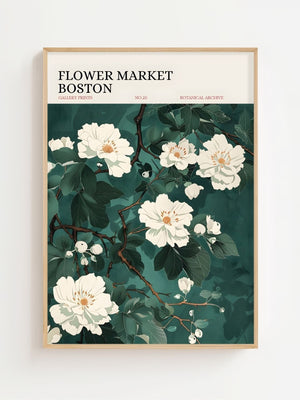 Flower Market Boston Plakat - 21 x 29.7 cm (A4) - Nellastore