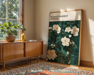 Flower Market Boston Plakat - 21 x 29.7 cm (A4) - Nellastore