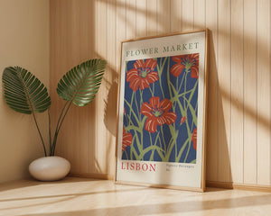 Flower Market Lisbon Plakat - 21 x 29.7 cm (A4) - Nellastore
